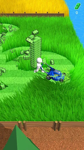 Gameplay screenshot 2 from Stone Grass: Mowing Simulator - Arcade game